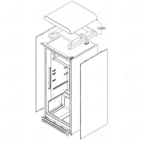 DESSUS (REPÈRE 126806) REFRIGERATOR, FREEZER - 5H5510838