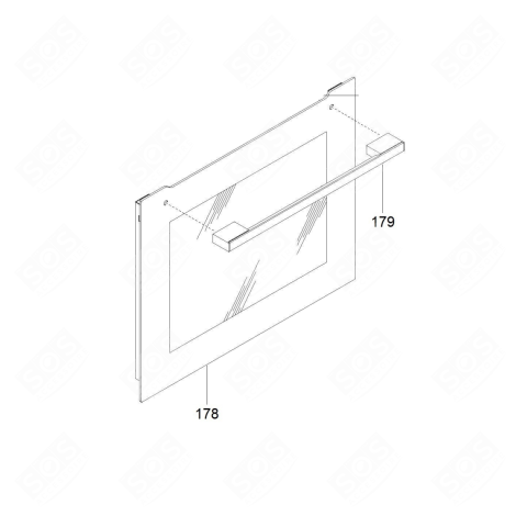OUTER GLASS (REFERENCE 178) GAS / ELECTRIC OVENS - 70041187