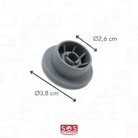 LOWER RACK WHEEL (SOLD INDIVIDUALLY) DISHWASHER - 00165314, 482000031882