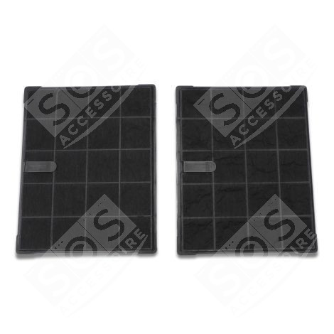 SET OF 2 X AFFCAF16 AIRFORCE 235X190MM CARBON FILTERS EXTRACTOR HOOD - AIRFORCE AFFCAF16