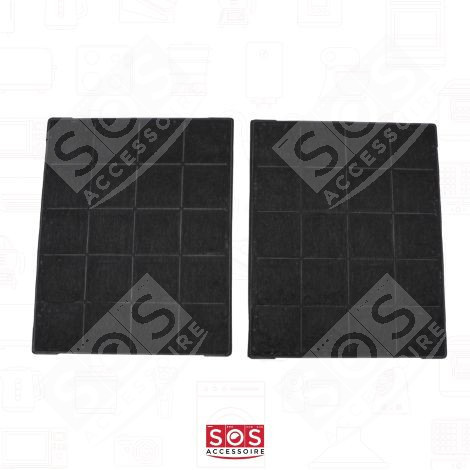 SET OF 2 X AFFCAF16 AIRFORCE 235X190MM CARBON FILTERS EXTRACTOR HOOD - AIRFORCE AFFCAF16