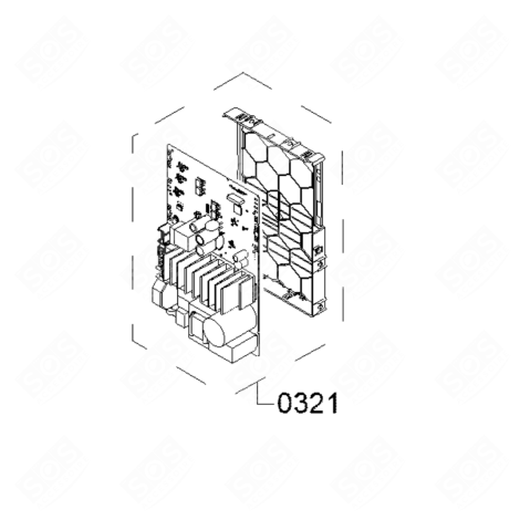 ELECTRONIC CARD, POWER MODULE (REFERENCE 321) WASHING MACHINES - 12034636
