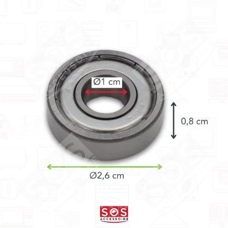DRUM BEARING 6000 ZZ TUMBLE DRYER - 57X0611, C00493644