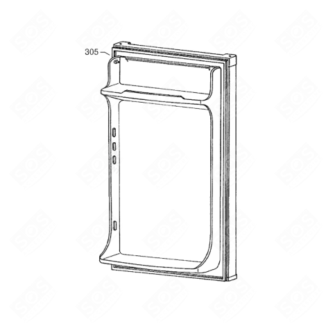 DOOR WITH MAGNETIC SEAL (REFERENCE 305) REFRIGERATOR, FREEZER - 2063826008, 2064574094