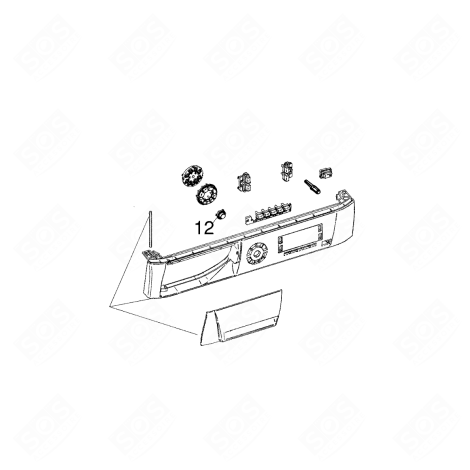 ON OFF BUTTON (REFERENCE 012) WASHING MACHINES - C00270772, 482000086586