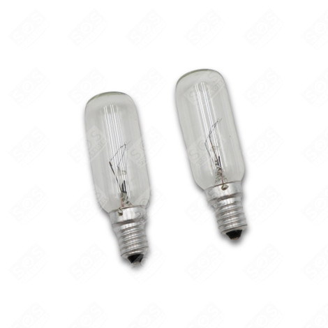 SET OF 2X T25L 40W E14 HALOGEN BULBS, LENGTH 81MM DIAM. 23MM EXTRACTOR HOOD - 484000008834, 9029791929