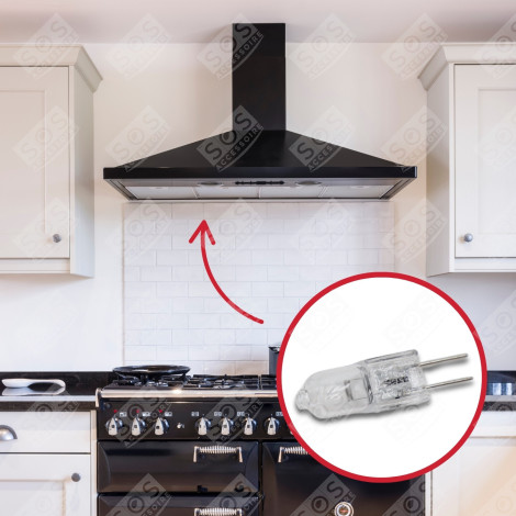 BULB 12V / 20W / G4 / 28MM / DIAM. 7MM EXTRACTOR HOOD - 484000000983, 50240103007