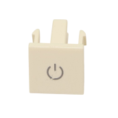 White on-off button