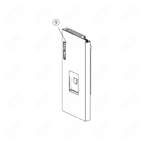 DOOR 0060865007 (RIGHT REFRIGERATOR PART) REFERENCE 9 REFRIGERATOR, FREEZER - 49116397