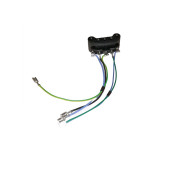Connector with harness