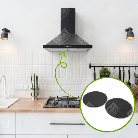 SET OF 2 CARBON FILTERS EXTRACTOR HOOD - 74X3834