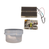 Set of electronic card and thermoelectric module with original thermal conductive paste