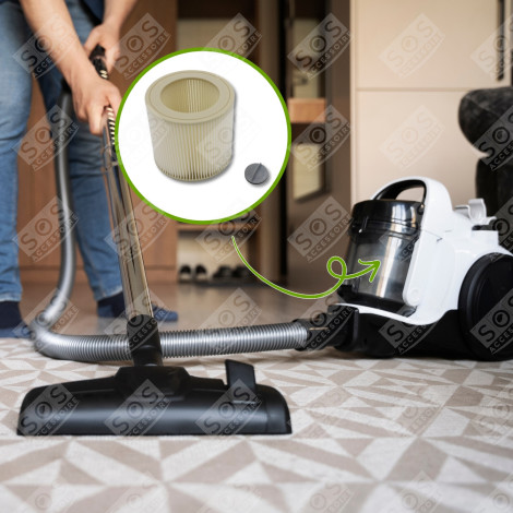 CYLINDRICAL FILTER CARTRIDGE VACUUM CLEANER  - 6.414-552.0, 64145520