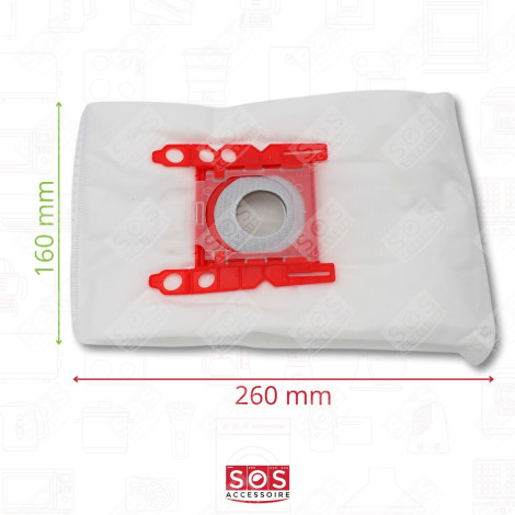 BOX OF 4 BAGS TYPE G 270X160MM VACUUM CLEANER  - 00576334,17000940