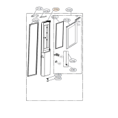 Assembled door refrigerator part (reference 251A)