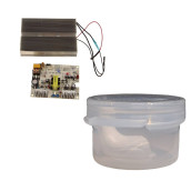 Set of electronic cards with thermo-conductive paste