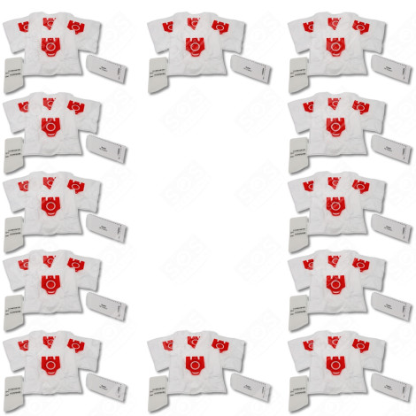 LOT DE 12 BOITES DE 4 SACS À POUSSIÈRE SYNTHÉTIQUE FJM COMPATIBLE VACUUM CLEANER  - 9917710