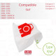 SET OF 12 BOXES OF 4 COMPATIBLE SYNTHETIC FJM DUST BAGS VACUUM CLEANER  - 9917710