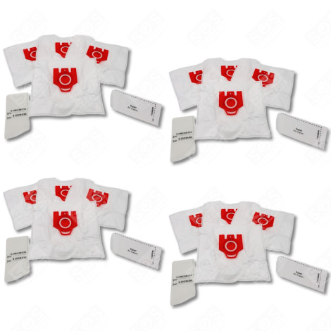SET OF 4 BOXES OF 4 COMPATIBLE SYNTHETIC DUST BAGS FJM VACUUM CLEANER  - 9917710