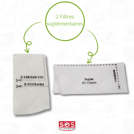 SET OF 2 BOXES OF 4 COMPATIBLE SYNTHETIC DUST BAGS FJM VACUUM CLEANER  - 9917710