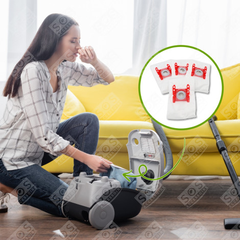 SET OF 5 BOXES OF 4 BAGS TYPE G 270 X 60 MM VACUUM CLEANER  - 00576334,17000940