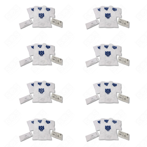 SET OF 8 COMPATIBLE GN DUST BAGS X4 AND 2 FILTERS VACUUM CLEANER  - 12281680