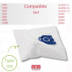 SET OF 7 COMPATIBLE GN DUST BAGS X4 AND 2 FILTERS VACUUM CLEANER  - 12281680