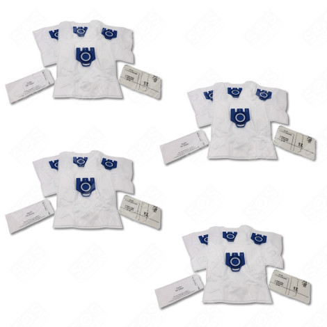 SET OF 4 COMPATIBLE GN DUST BAGS X4 AND 2 FILTERS VACUUM CLEANER  - 12281680