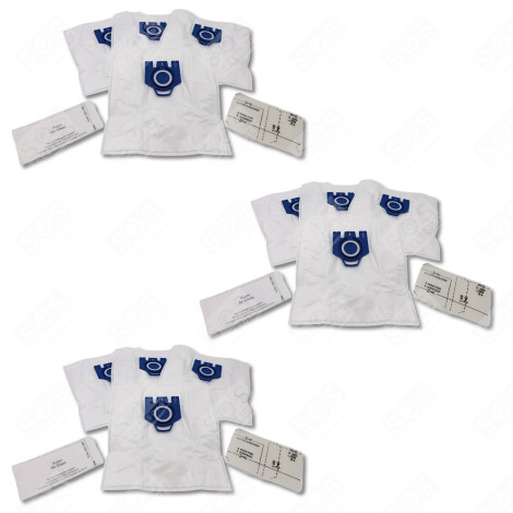 SET OF 3 COMPATIBLE GN DUST BAGS X4 AND 2 FILTERS VACUUM CLEANER  - 12281680