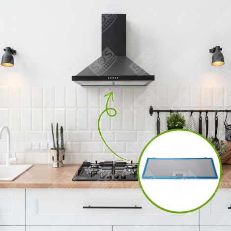 METAL ANTI-FAT FILTER (SOLD INDIVIDUALLY) 458X177MM EXTRACTOR HOOD - 481248058314, GF03FC