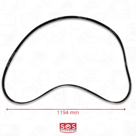 1194 J6 J5 DRIVE BELT WASHING MACHINES - C00144846, AS0067609