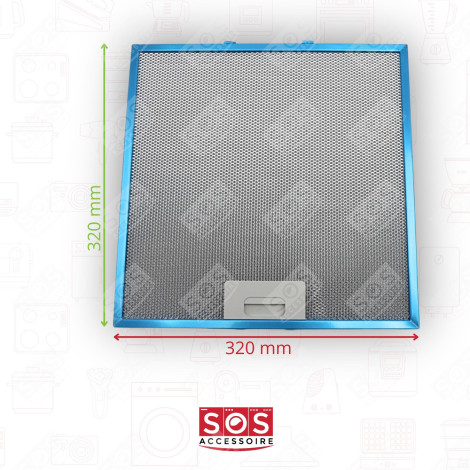 ANTI-FAT METAL FILTER 320X320MM EXTRACTOR HOOD - 481248058144, GF02HA/B