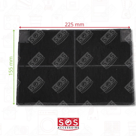 SET OF 2X ROBLIN 5403002 23CM X 15CM CARBON FILTERS EXTRACTOR HOOD - 5403002, EFF55