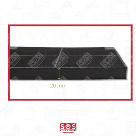 SET OF 2X ROBLIN 5403002 23CM X 15CM CARBON FILTERS EXTRACTOR HOOD - 5403002, EFF55