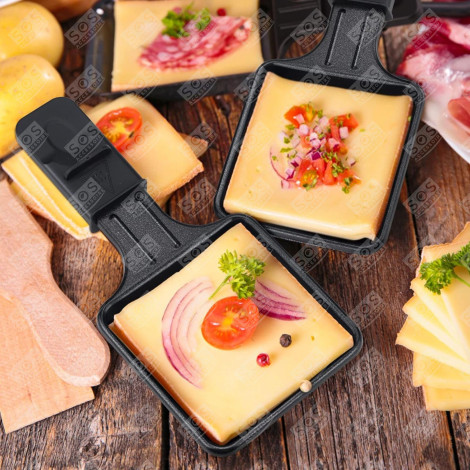 SET OF 5 RACLETTE PANS RACLETTE, GRILL, WOK - AS306001