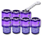 Lot de 7 Filtres Hepa compatible V11 avec brosse de nettoyage