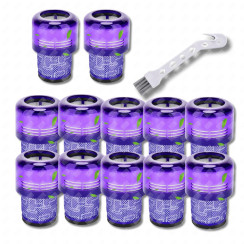 Set of 12 Hepa filters compatible with V11 V12 V15 with cleaning brush