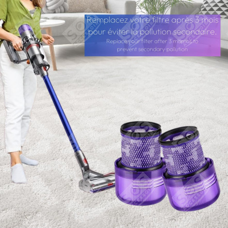 HEPA FILTER COMPATIBLE WITH V11 V12 V15 WITH CLEANING BRUSH VACUUM CLEANER  - 970013-02, 970013-02