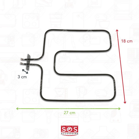 BOTTOM HEATING ELEMENT 1200 W GAS / ELECTRIC OVENS - 262900061, 262900099