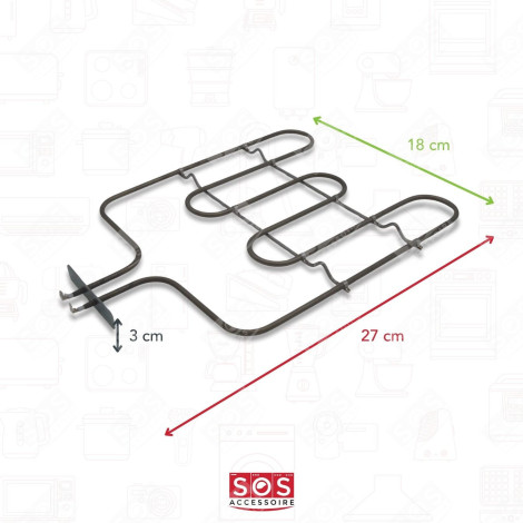 LOWER OVEN HEATING ELEMENT 1,530W GAS / ELECTRIC OVENS - 44003315