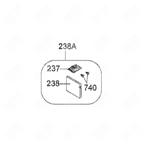 ELECTRONIC CARD, POWER MODULE (REFERENCE 238A) REFRIGERATOR, FREEZER - 42073749