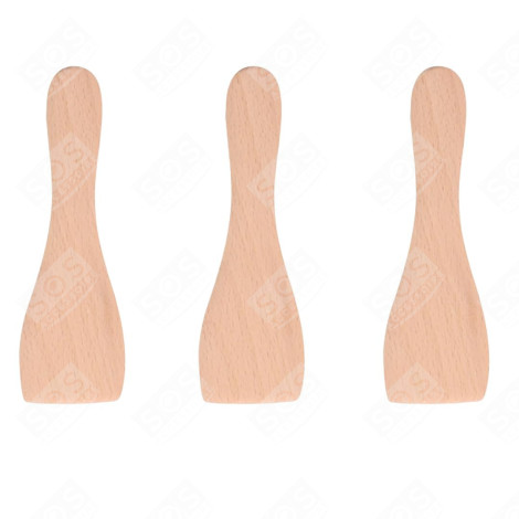 SET OF 3 WOODEN PADDLES FOR PAN, RACLETTE SPATULAS RACLETTE, GRILL, WOK - AS306003