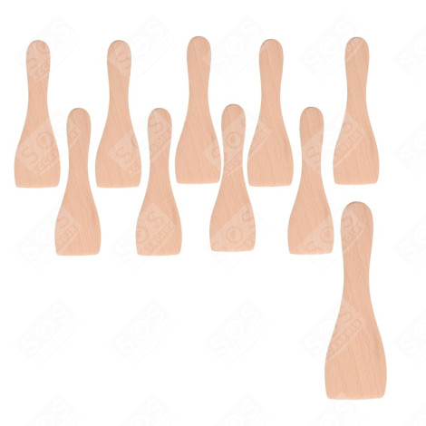 LOT DE 10 PELLES EN BOIS POUR POÊLON, SPATULES RACLETTE  RACLETTE, GRILL, WOK - AS306003
