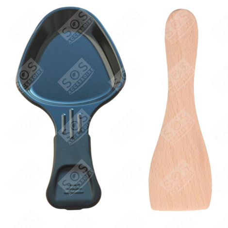 COUPELLE À RACLETTE ET PELLE EN BOIS POUR POÊLON, SPATULE RACLETTE  RACLETTE, GRILL, WOK - AS306001, AS306003