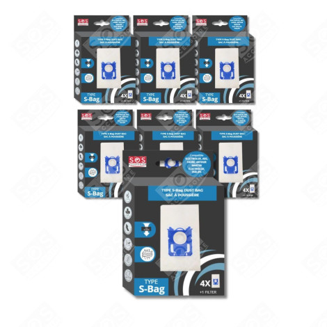 SET OF 7 BOXES OF 4 TYPE S-BAG BAGS VACUUM CLEANER  - 9001684589