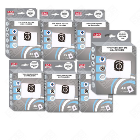 SET OF 7 BOXES OF 4 BAGS + 1 HYGIENE+ FILTER VACUUM CLEANER  - ZR200520