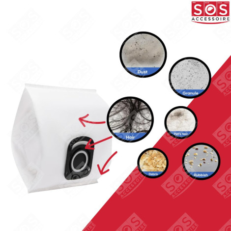 SET OF 10 BOXES OF 4 BAGS + 1 HYGIENE+ FILTER VACUUM CLEANER  - ZR200520