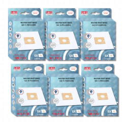 Set of 6 boxes of 5 bags with 1 pre-filter COUPE/COMPACT/GO/FORCE