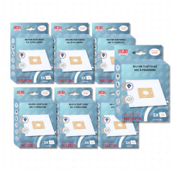 Set of 7 boxes of 5 bags with 1 pre-filter COUPE/COMPACT/GO/FORCE