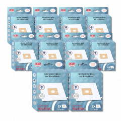 Set of 10 boxes of 5 bags with 1 pre-filter COUPE/COMPACT/GO/FORCE